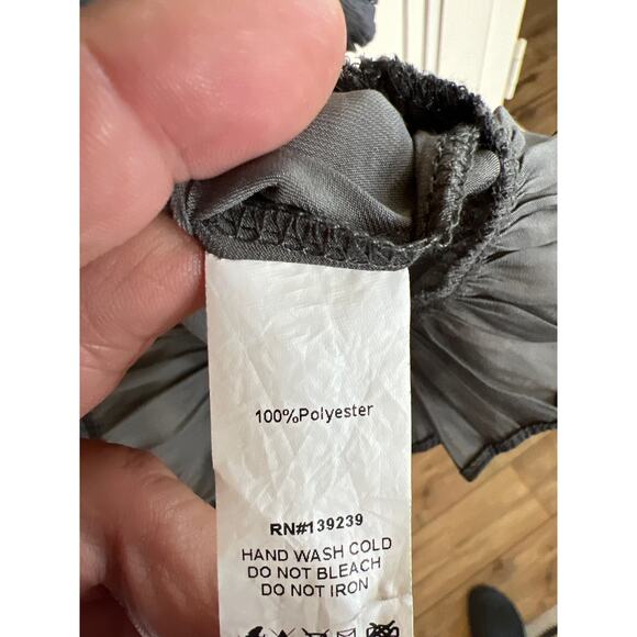 DO+BE size medium gray tiered ruffled mini dress - Picture 5 of 5